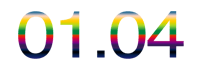 a rainbow colored clock with the number 40 10 on it